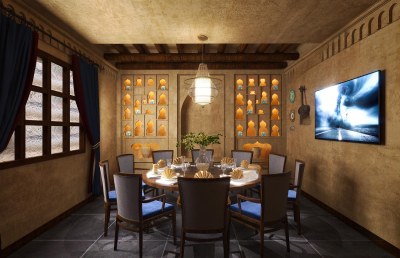 侘寂餐厅包厢3D模型下载